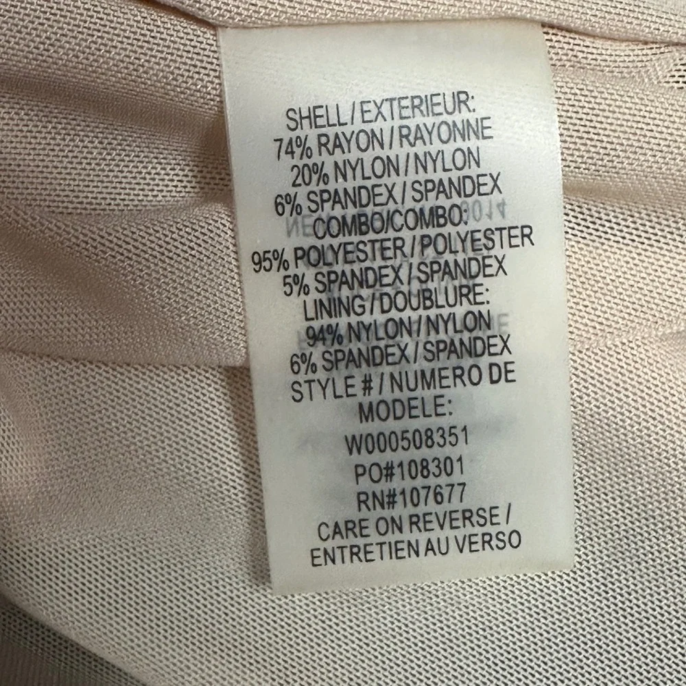 Alice + Olivia Amena Employed Colorblock Sheath Dress Size 2 Nude Career Office - Picture 9 of 16